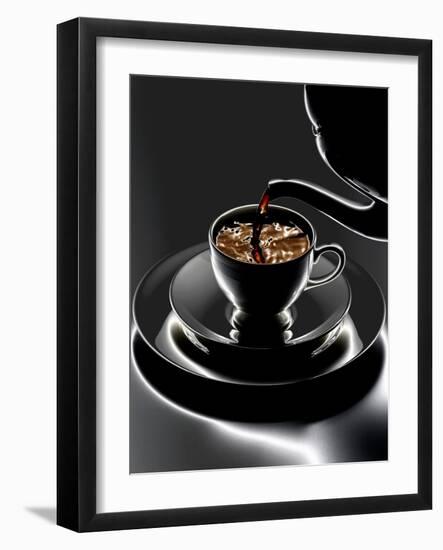 Coffee Being Poured-Hermann Mock-Framed Photographic Print