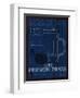 Coffee Blueprint I Indigo-Marco Fabiano-Framed Art Print