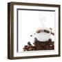 Coffee Border.Isolated On White-Subbotina Anna-Framed Art Print