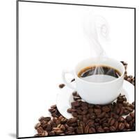 Coffee Border.Isolated On White-Subbotina Anna-Mounted Art Print