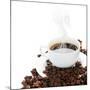 Coffee Border.Isolated On White-Subbotina Anna-Mounted Art Print