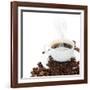 Coffee Border.Isolated On White-Subbotina Anna-Framed Art Print