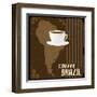 Coffee Brazil Vintage Poster-radubalint-Framed Art Print