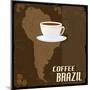 Coffee Brazil Vintage Poster-radubalint-Mounted Art Print