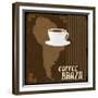 Coffee Brazil Vintage Poster-radubalint-Framed Premium Giclee Print