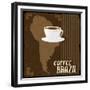 Coffee Brazil Vintage Poster-radubalint-Framed Premium Giclee Print