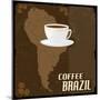 Coffee Brazil Vintage Poster-radubalint-Mounted Premium Giclee Print