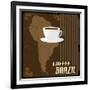 Coffee Brazil Vintage Poster-radubalint-Framed Art Print