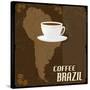 Coffee Brazil Vintage Poster-radubalint-Stretched Canvas