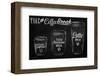 Coffee Break Blackboard-null-Framed Art Print