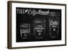 Coffee Break Blackboard-null-Framed Art Print