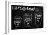 Coffee Break Blackboard-null-Framed Art Print