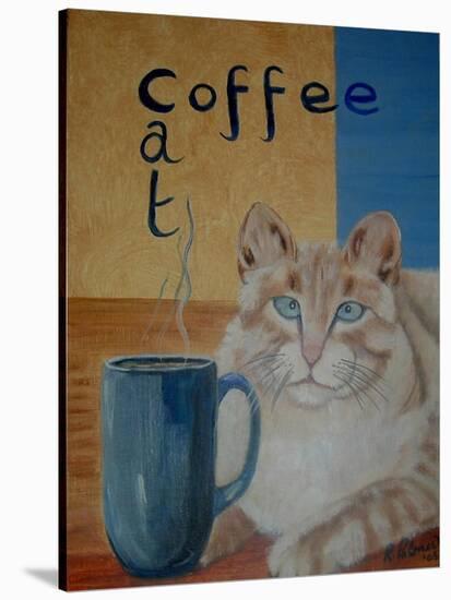 Coffee Cat-Ruth Palmer-Stretched Canvas