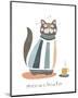 Coffee Cats I-June Vess-Mounted Art Print