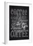 Coffee Chalkboard Illustration-cienpies-Framed Art Print