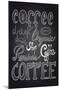 Coffee Chalkboard Illustration-cienpies-Mounted Art Print