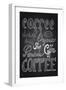 Coffee Chalkboard Illustration-cienpies-Framed Art Print