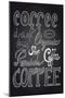 Coffee Chalkboard Illustration-cienpies-Mounted Art Print