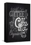 Coffee Chalkboard Illustration-cienpies-Framed Stretched Canvas