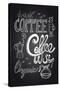 Coffee Chalkboard Illustration-cienpies-Stretched Canvas