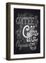 Coffee Chalkboard Illustration-cienpies-Framed Art Print