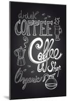 Coffee Chalkboard Illustration-cienpies-Mounted Art Print