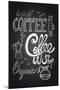 Coffee Chalkboard Illustration-cienpies-Mounted Art Print