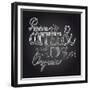 Coffee Chalkboard Illustration-cienpies-Framed Premium Giclee Print
