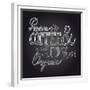 Coffee Chalkboard Illustration-cienpies-Framed Premium Giclee Print