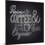 Coffee Chalkboard Illustration-cienpies-Mounted Premium Giclee Print
