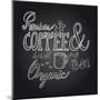 Coffee Chalkboard Illustration-cienpies-Mounted Art Print