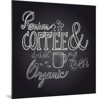 Coffee Chalkboard Illustration-cienpies-Mounted Art Print