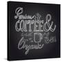 Coffee Chalkboard Illustration-cienpies-Stretched Canvas