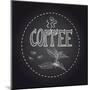 Coffee Chalkboard Illustration-cienpies-Mounted Art Print