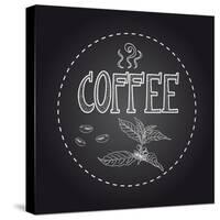 Coffee Chalkboard Illustration-cienpies-Stretched Canvas