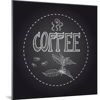 Coffee Chalkboard Illustration-cienpies-Mounted Art Print