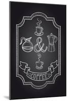 Coffee Chalkboard Illustration-cienpies-Mounted Art Print