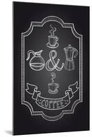 Coffee Chalkboard Illustration-cienpies-Mounted Art Print