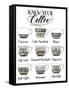 Coffee Chart-Grace Popp-Framed Stretched Canvas