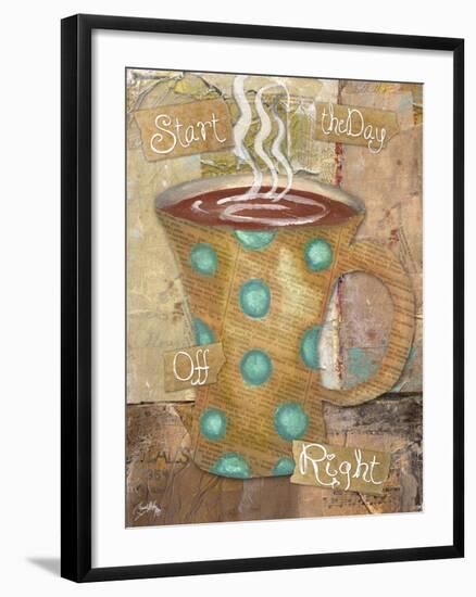 Coffee Collage II-Elizabeth Medley-Framed Art Print