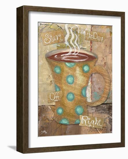 Coffee Collage II-Elizabeth Medley-Framed Art Print