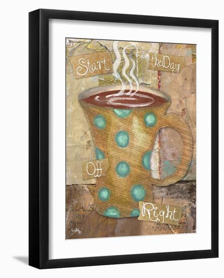 Coffee Collage II-Elizabeth Medley-Framed Art Print