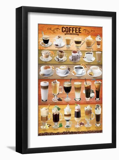 Coffee Collage-null-Framed Art Print