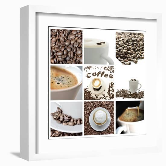 Coffee Collage-Gajus-Framed Art Print