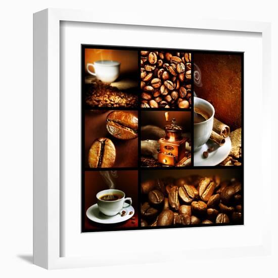 Coffee Collage-Subbotina Anna-Framed Art Print