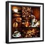 Coffee Collage-Subbotina Anna-Framed Art Print