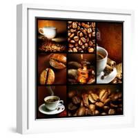 Coffee Collage-Subbotina Anna-Framed Art Print