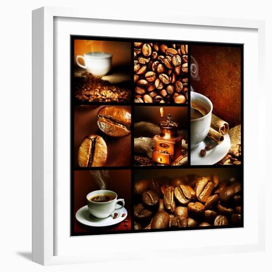 Coffee Collage-Subbotina Anna-Framed Art Print