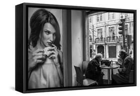 Coffee Conversations-Luis Sarmento-Framed Stretched Canvas