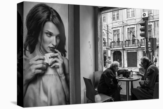 Coffee Conversations-Luis Sarmento-Stretched Canvas